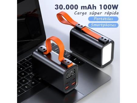 Batería Externa/Powerbank Leotec PowerBank 30000mAh PD/ 100W/ Compatible con Portátiles