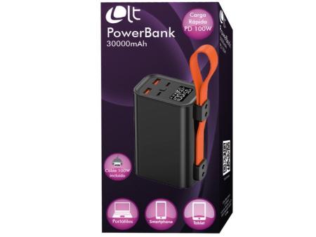 Batería Externa/Powerbank Leotec PowerBank 30000mAh PD/ 100W/ Compatible con Portátiles