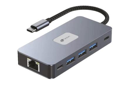 Docking USB Tipo-C Leotec LEDS02/ 3xUSB/ 1xUSB Tipo-C/ 1xUSB Tipo-C PD/ 2xHDMI 4K/ 1xRJ45/ 1xLector Tarjetas SD y MicroSD/ Gris