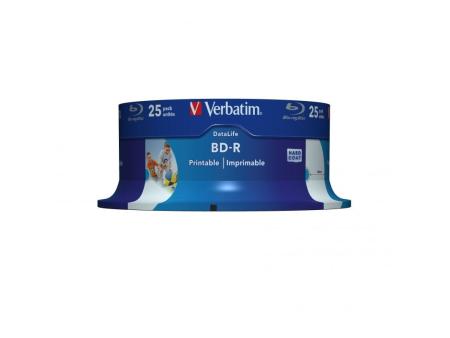 Blue-Ray BD-R Verbatim 43811 Imprimible 6X/ Tarrina-25uds