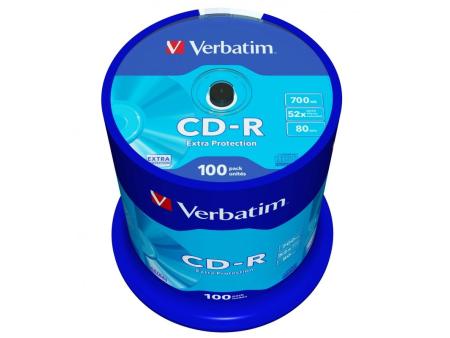 CD-R Verbatim Datalife 52X/ Tarrina-100uds