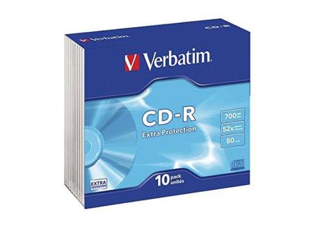 CD-R Verbatim Datalife 52X/ Estuche delgado-10uds