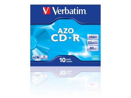 CD-R Verbatim AZO Crystal 52X/ Caja-10uds