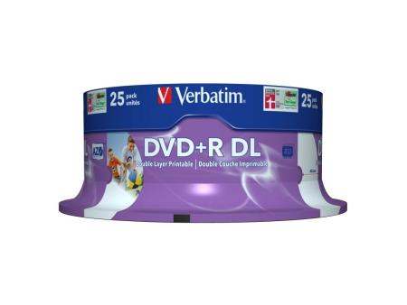 DVD+R Doble Capa Verbatim 8X/ Tarrina-25uds