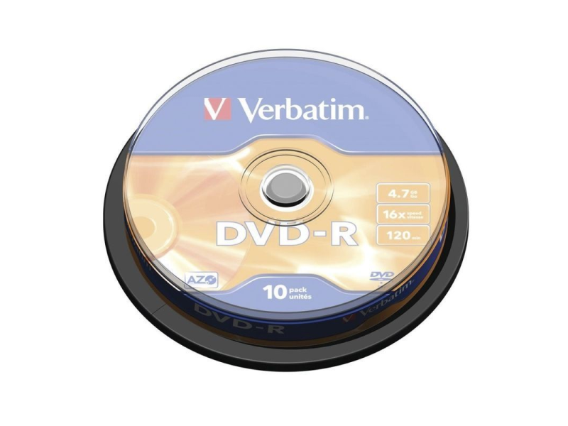 DVD-R Verbatim Advanced AZO 16X/ Tarrina-10uds