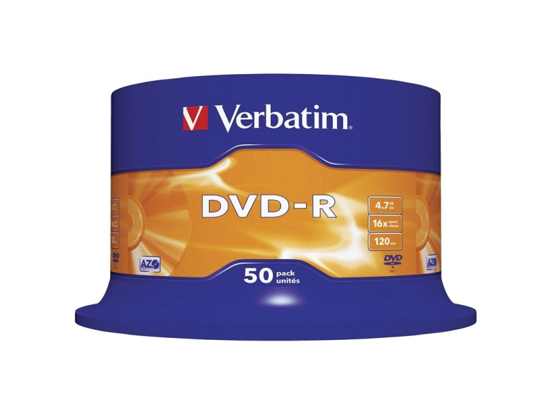 DVD-R Verbatim Advanced AZO 16X/ Tarrina-50uds