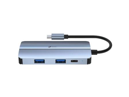 Docking USB Tipo-C Leotec LEDS04/ 2xUSB/ 1xUSB Tipo-C/ 1xUSB Tipo-C PD/ 1xHDMI/ 1xVGA/ 1xAudio/ Azul