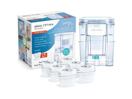 Depósito de Agua Filtrada Aqua Optima WD1001/ 8.2L/ Incluye 6 Filtros