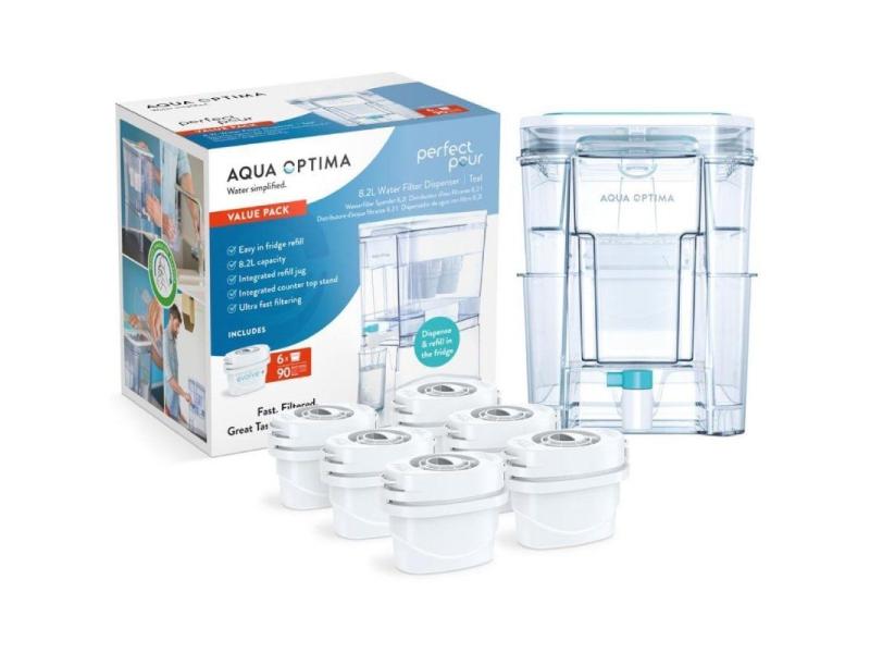 Depósito de Agua Filtrada Aqua Optima WD1001/ 8.2L/ Incluye 6 Filtros