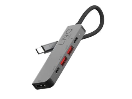 Docking USB Tipo-C Linq LQ48014/ 1xUSB Tipo-C/ 2xUSB/ 1xHDMI 4K/ 1xUSB Tipo-C PD/ Gris