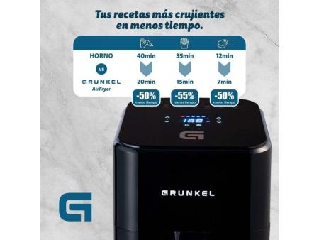 Freidora por Aire / Sin Aceite Grunkel Black Easy Fryer/ 1200W/ Capacidad 4L