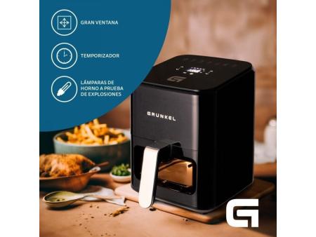 Freidora por Aire / Sin Aceite Grunkel Black Easy Fryer/ 1200W/ Capacidad 4L