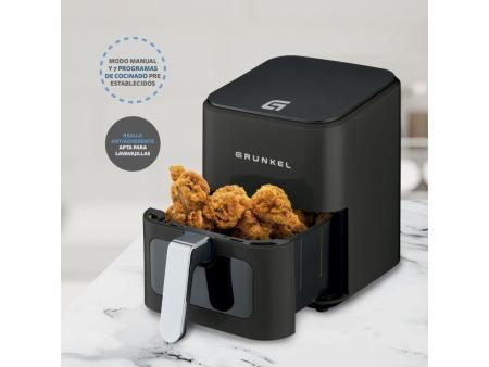 Freidora por Aire / Sin Aceite Grunkel Black Easy Fryer/ 1200W/ Capacidad 4L