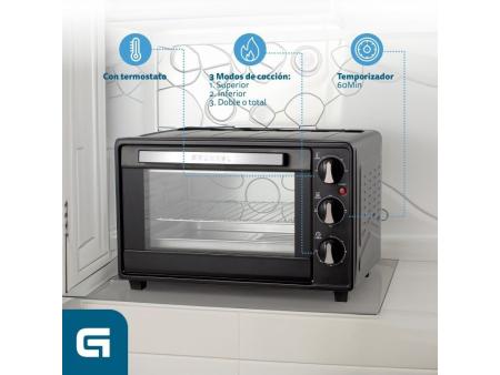 Horno de Sobremesa Grunkel HR-23HN/ 1600W/ Capacidad 23L