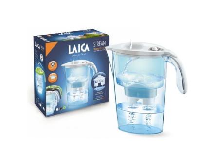 Pack Jarra Filtrante Laica Stream Line/ 2.3L/ Blanca/ Jarra + 3 Filtros BI-FLUX