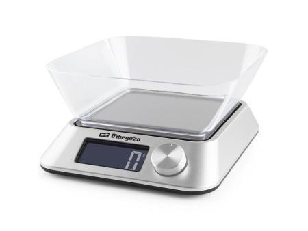 Báscula de Cocina Electrónica Orbegozo PC 1030/ hasta 5kg/ Plata