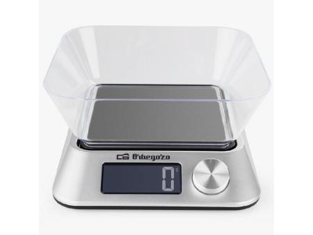 Báscula de Cocina Electrónica Orbegozo PC 1030/ hasta 5kg/ Plata