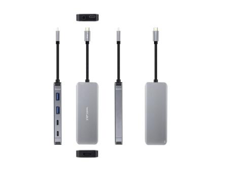 Docking Tipo-C Nanocable 10.16.1006/ 2xUSB/ 1xHDMI 4K/ 2xUSB Tipo-C/ 1xUSB Tipo-C PD