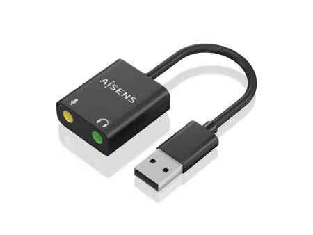 Tarjeta de Sonido Aisens A106-0769/ USB Macho - 2xJack 3.5 Hembra