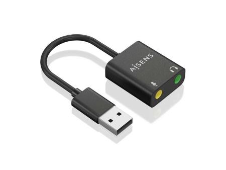 Tarjeta de Sonido Aisens A106-0769/ USB Macho - 2xJack 3.5 Hembra