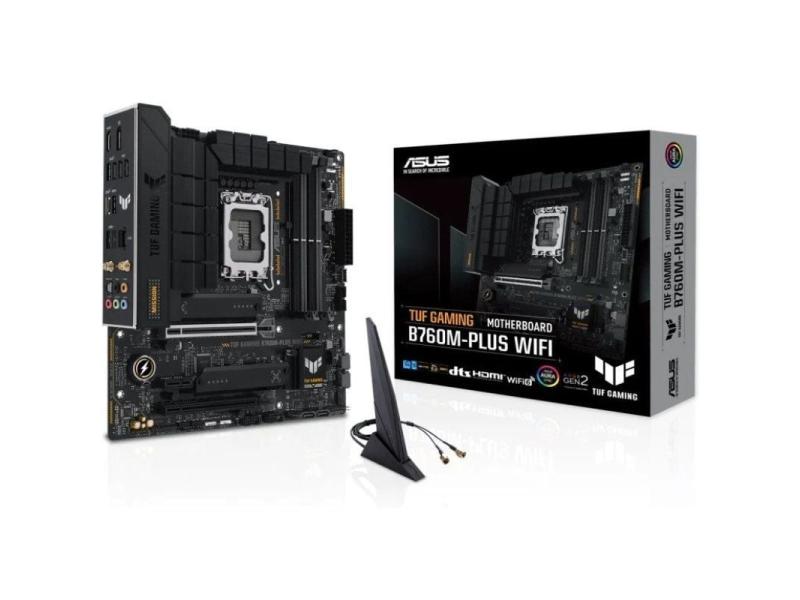 Placa Base Asus TUF GAMING B760M-PLUS WIFI/ Socket 1700/ Micro ATX