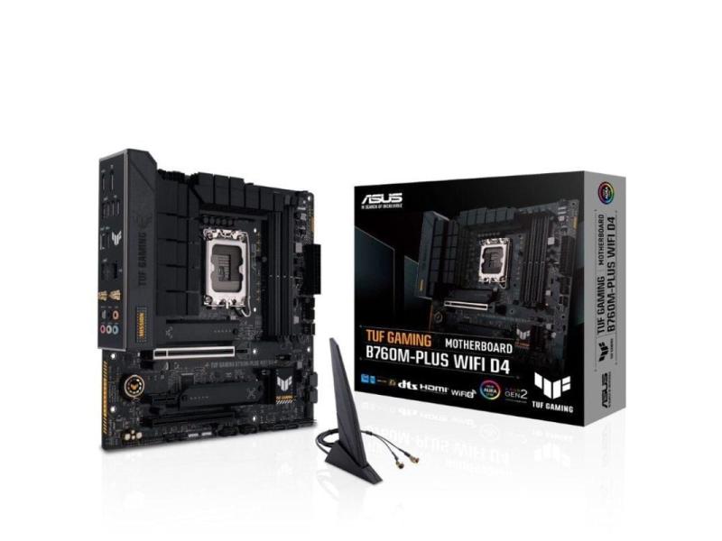 Placa Base Asus TUF GAMING B760M-PLUS WIFI D4/ Socket 1700/ Micro ATX