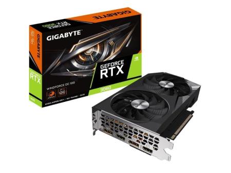 Tarjeta Gráfica Gigabyte GeForce RTX 3060 WindForce OC 12G/ 12GB GDDR6/ LHR