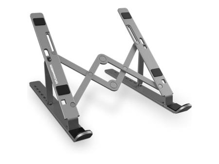 Soporte Nox Axys Stand para Portátiles/ Tablets hasta 17'/ Plata