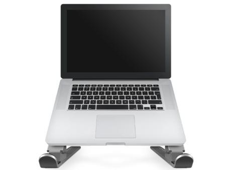 Soporte Nox Axys Stand para Portátiles/ Tablets hasta 17'/ Plata