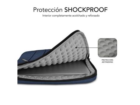 Funda Subblim Air Padding 360 Sleeve para Portátiles hasta 14'/ Azul