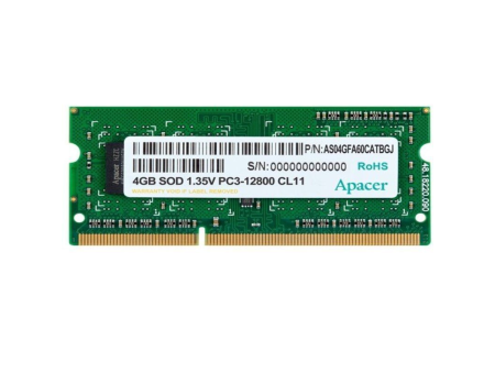 Memoria RAM Apacer 4GB/ DDR3/ 1600MHz/ 1.35V/ SODIMM