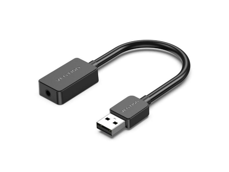 Tarjeta de Sonido Vention CDZB0/ USB Macho - 1x Jack 3.5 Hembra