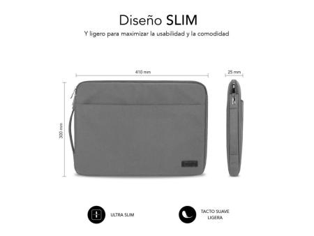 Funda Subblim Urban Laptop Sleeve para Portátiles hasta 15.6'/ Gris