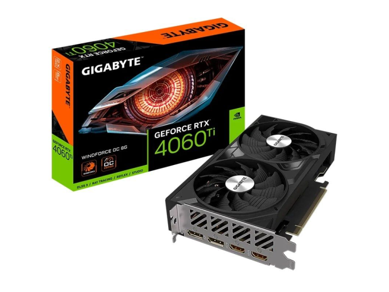 Tarjeta Gráfica Gigabyte GeForce RTX 4060 Ti WindForce OC/ 8GB GDDR6