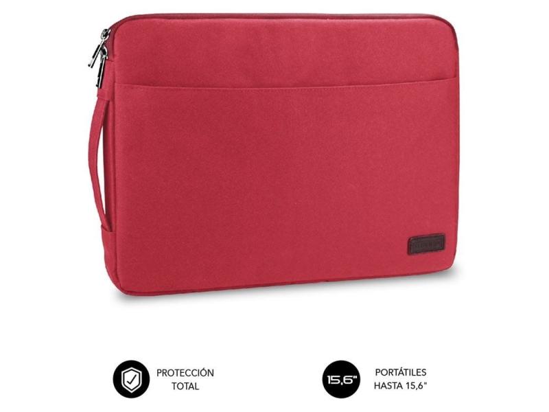 Funda Subblim Urban Laptop Sleeve para Portátiles hasta 15.6'/ Roja