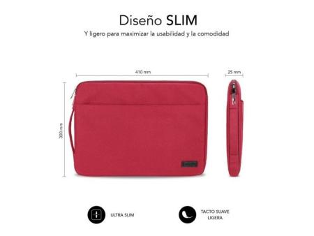 Funda Subblim Urban Laptop Sleeve para Portátiles hasta 15.6'/ Roja