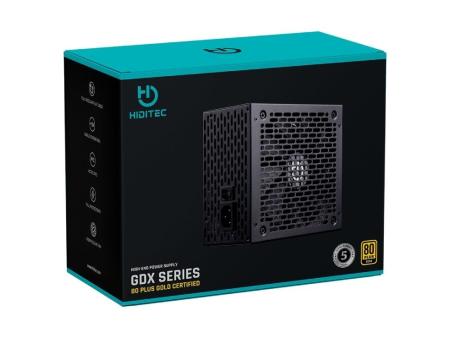 Fuente de Alimentación Hiditec GDX750/ 750W/ Ventilador 14cm/ 80 Plus Gold