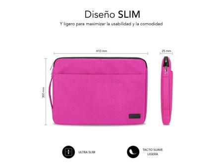 Funda Subblim Urban Laptop Sleeve para Portátiles hasta 15.6'/ Rosa