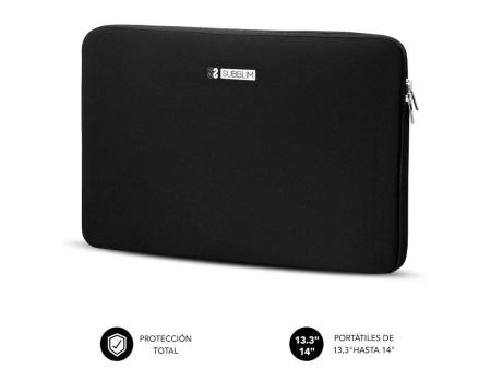 Funda Subblim Business Laptop Sleeve Neoprene para Portátiles 13.3'-14'/ Negra