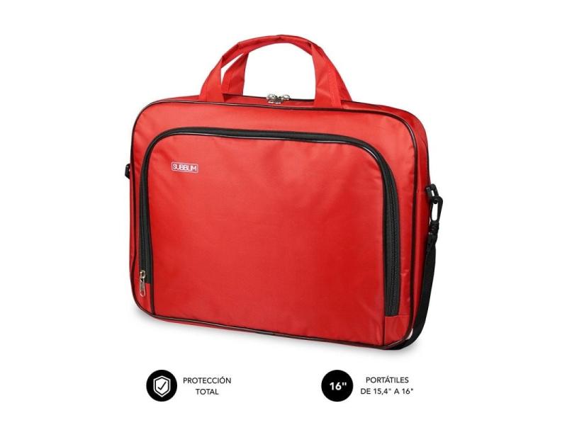 Maletín Subblim Oxford para Portátiles hasta 16'/ Rojo