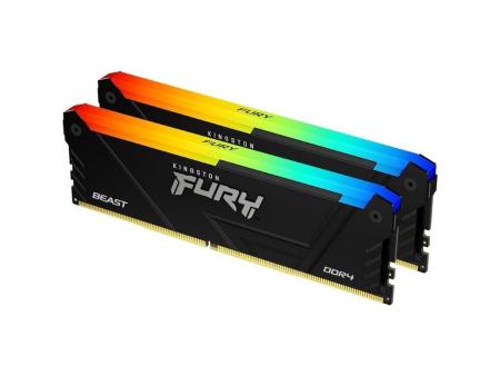 Memoria RAM Kingston FURY Beast RGB 2 x 16GB/ DDR4/ 3200MHz/ 1.35V/ CL16/ DIMM