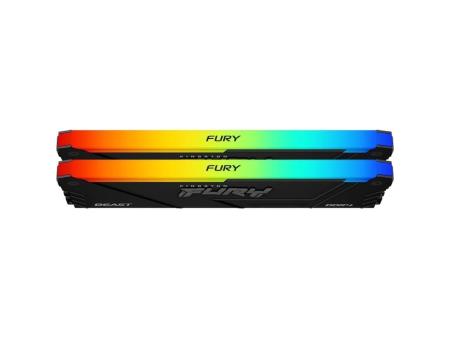 Memoria RAM Kingston FURY Beast RGB 2 x 16GB/ DDR4/ 3200MHz/ 1.35V/ CL16/ DIMM