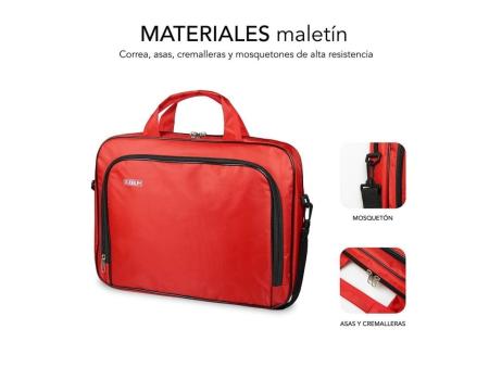 Maletín Subblim Oxford para Portátiles hasta 16'/ Rojo