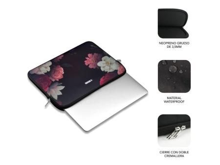 Funda Subblim Trendy Sleeve Neo Flowers para Portátiles hasta 15.6'