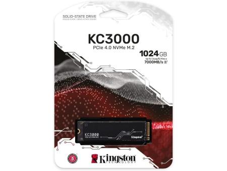 Disco SSD Kingston KC3000 1TB/ M.2 2280 PCIe 4.0/ con Disipador de Calor/ Full Capacity