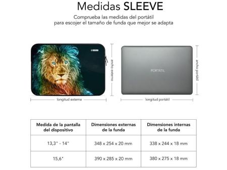 Funda Subblim Trendy Sleeve Neo Lion para Portátiles hasta 15.6'