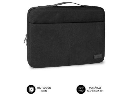 Maletín Subblim Elegant Laptop Sleeve para Portátiles hasta 14'/ Negro