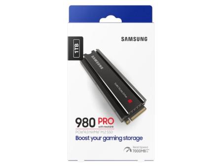 Disco SSD Samsung 980 PRO 1TB/ M.2 2280 PCIe 4.0/ con Disipador de Calor/ Compatible con PS5 y PC/ Full Capacity