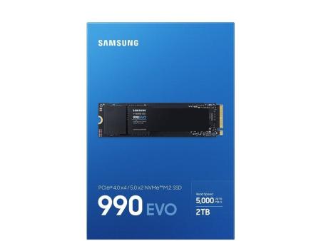 Disco SSD Samsung 990 EVO 2TB/ M.2 2280 PCIe 5.0/ Compatible con PS5 y PC/ Full Capacity