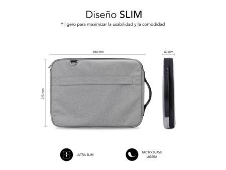 Maletín Subblim Advance Laptop Sleeve para Portátiles hasta 14'/ Gris